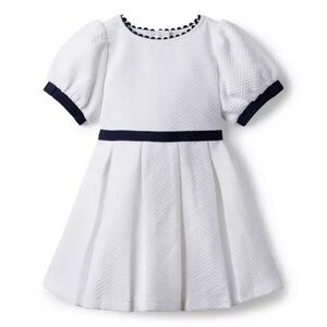 New Janie And Jack Quilted Puff Sleeve Jacquard Dress Size 10